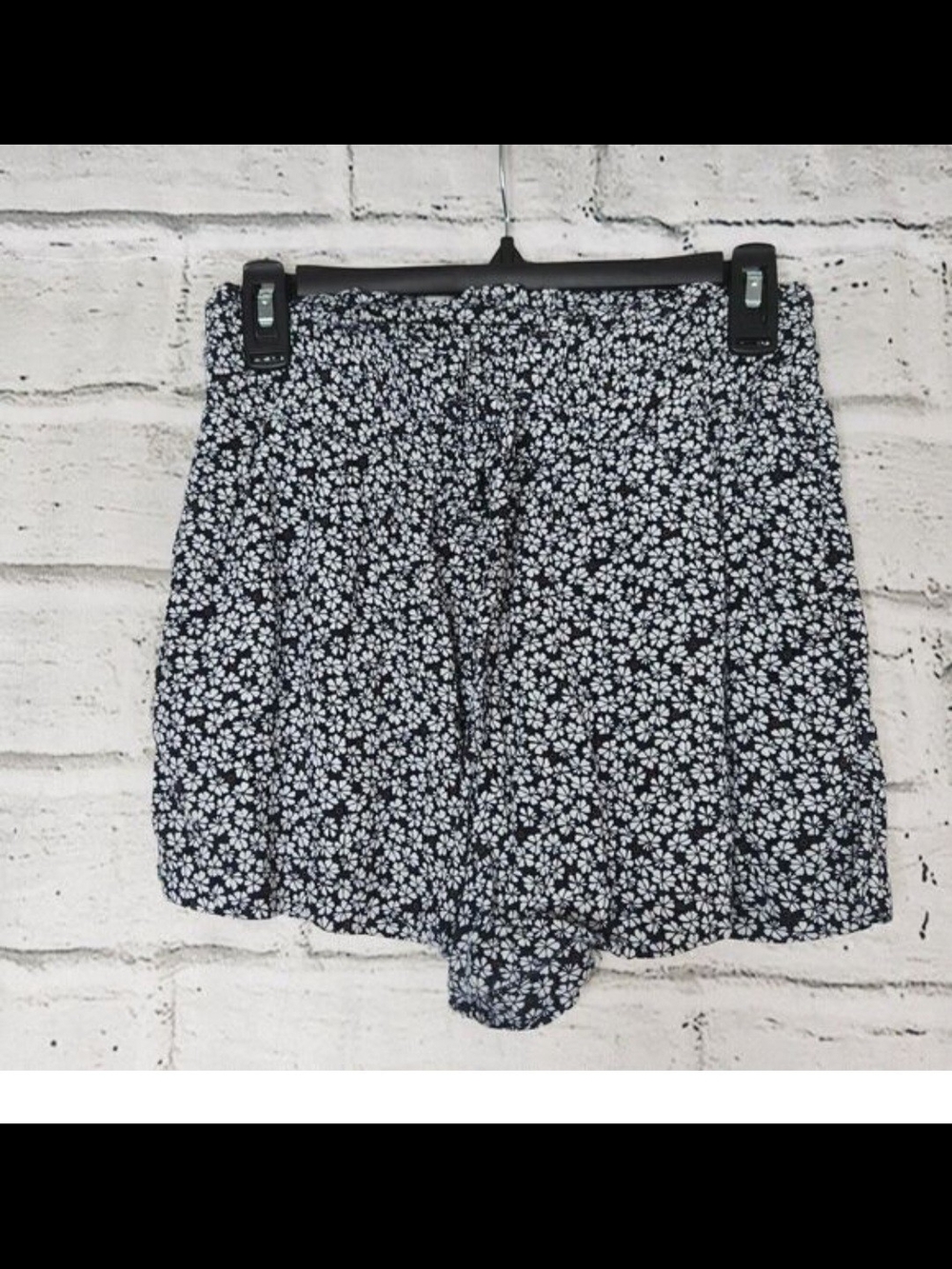Abercrombie & Fitch Navy and White Floral-Print Shorts